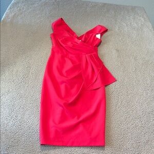 Eliza J Drape Crepe Sheath Dress Elegant Red Dress size 2